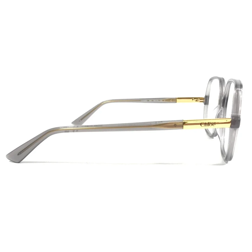 Chloe Eyeglasses Frames CH0368O 005 Beige Transparent Gold Hexagonal 54-16-140